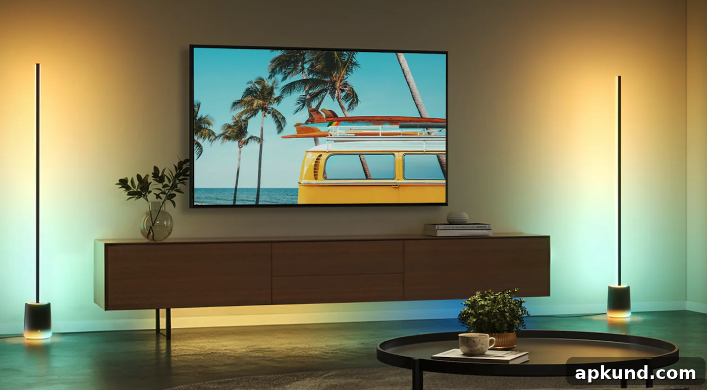 Govee Floor Lamp 3 in use