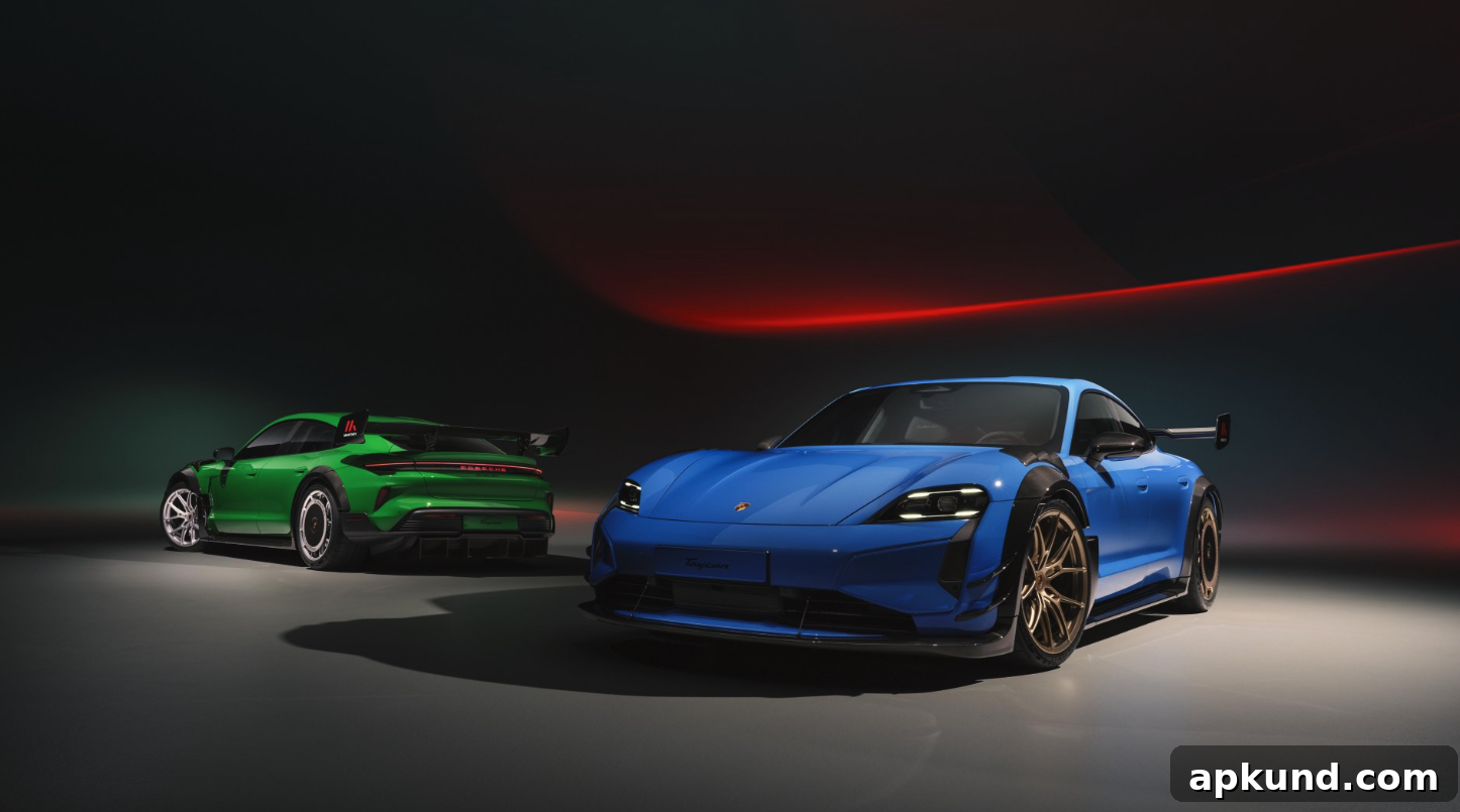 Porsche Taycan exterior performance shot