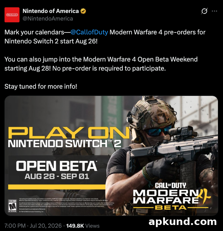 Call of Duty on Switch 2