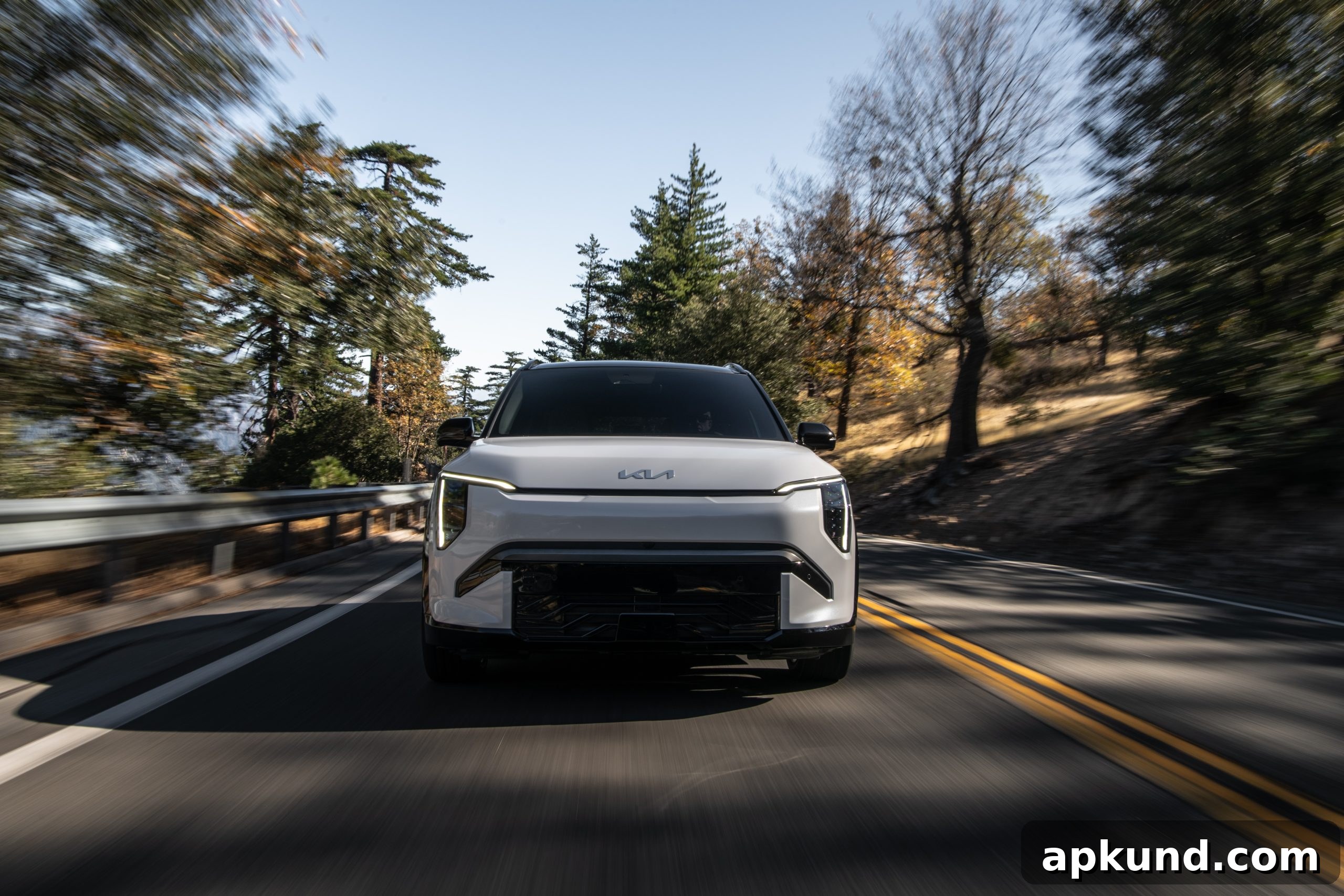 Kia EV3 front three-quarter view
