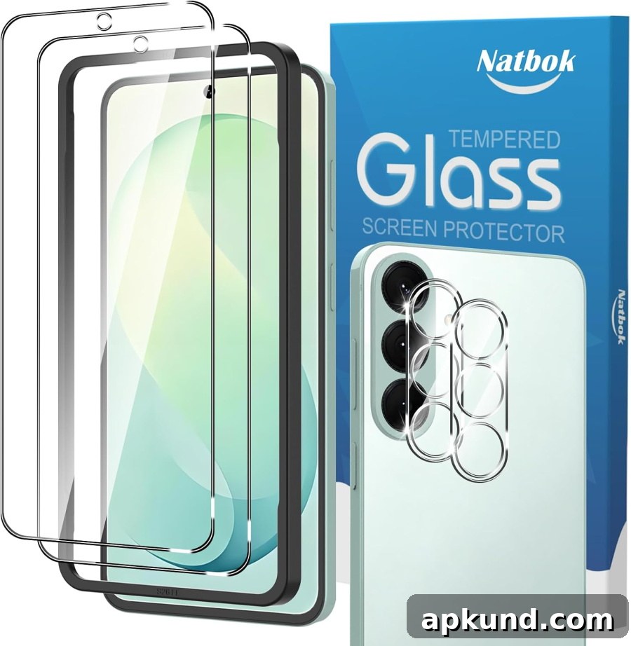 Natbok Screen Protector with Camera Lens Protectors