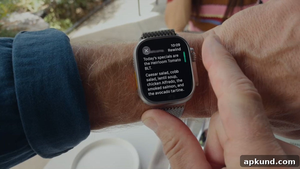Apple Watch Live Rewind feature