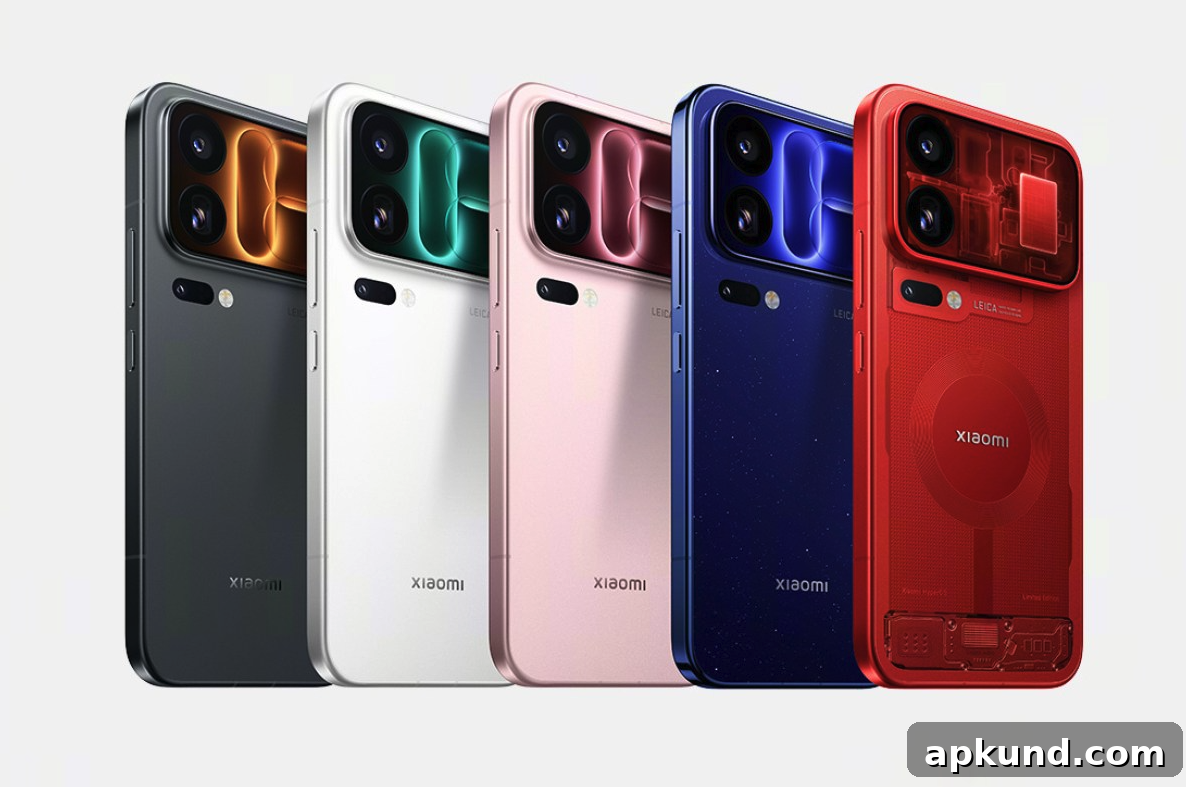 Xiaomi 18 Pro rear and front views
