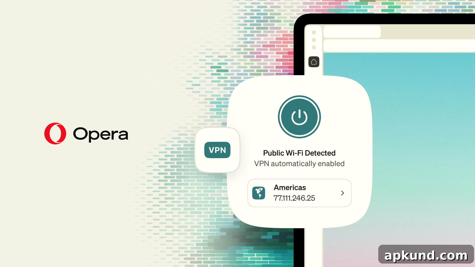Opera VPN on public Wi-Fi